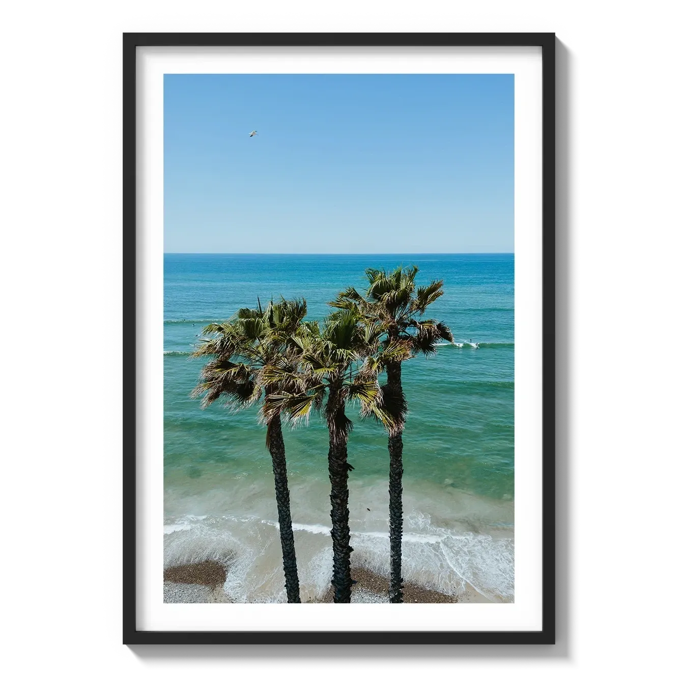 Three Palm Trees at the Beach