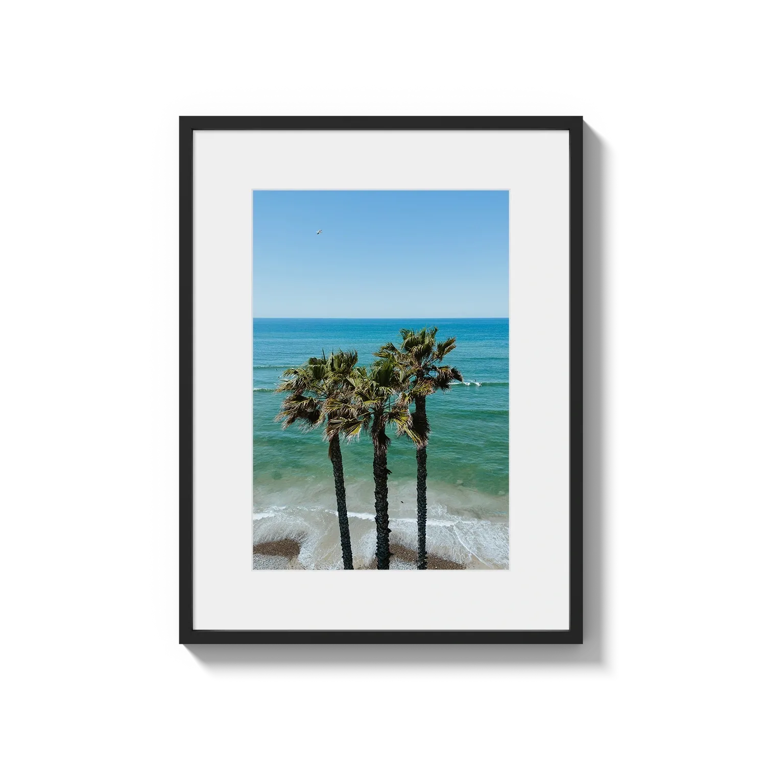 Three Palm Trees at the Beach