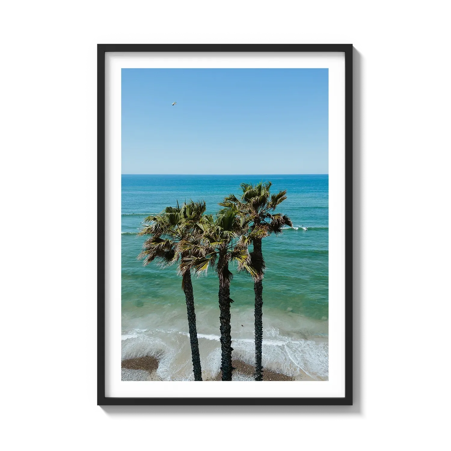Three Palm Trees at the Beach