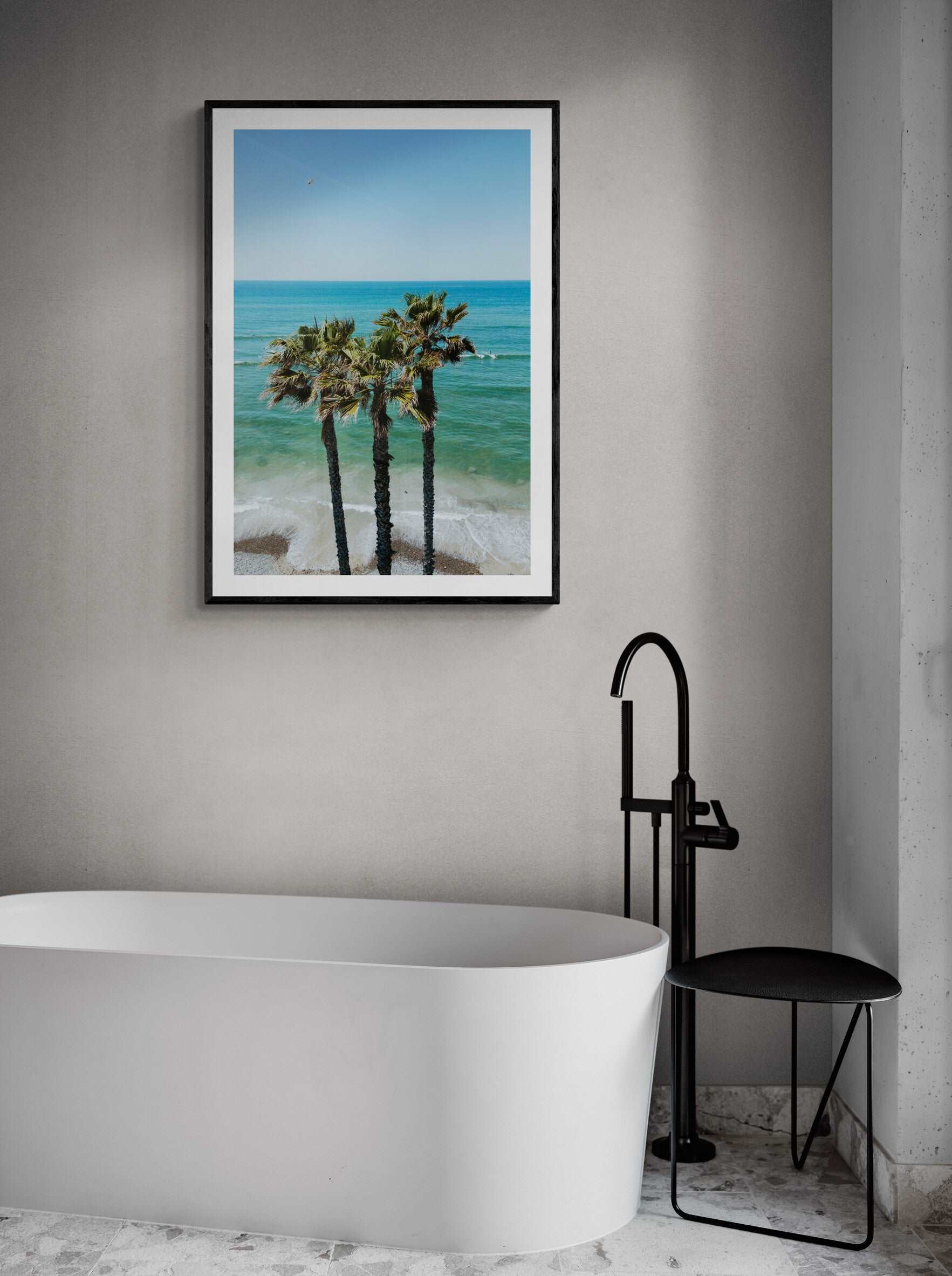 Three Palm Trees at the Beach